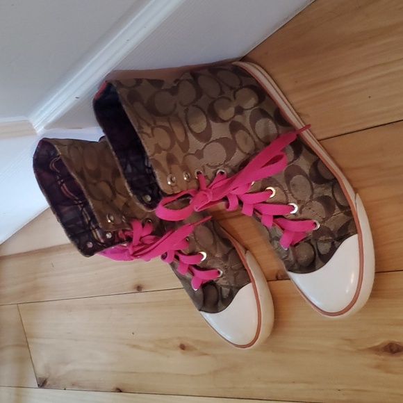Y2K Coach Hightop Brown and Pink - Picture 6 of 8